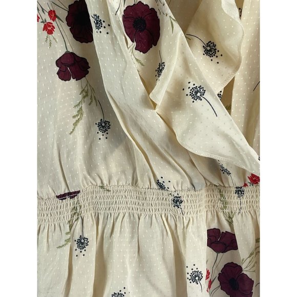 NWT Joie Aged White Floral Peasant Blouse Sz Large L $248 - Picture 2 of 10